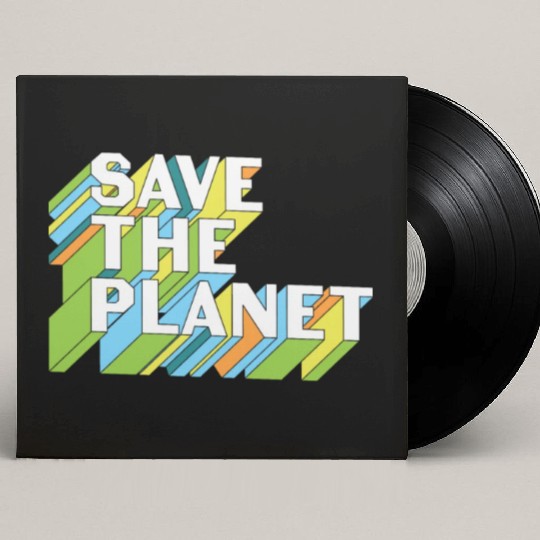 Happy Earth Day Save The Planet Custom Vinyl Record Sleeves