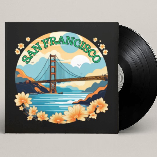 Golden Gate Bridge - San Francisco Custom Vinyl Record Sleeves