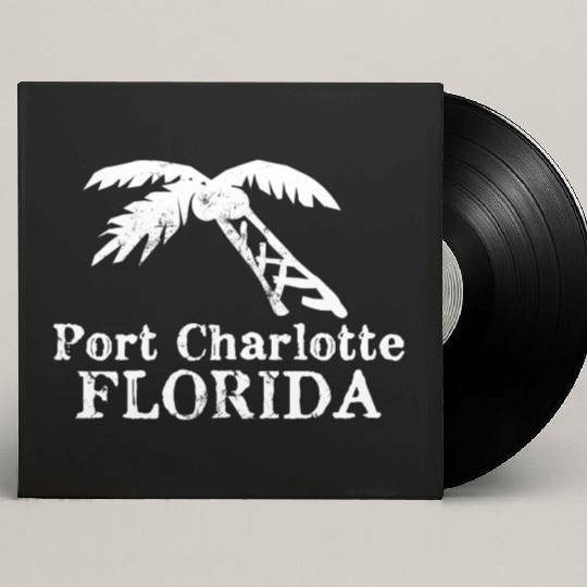 Port Charlotte Florida Palm Tree Souvenirs Gifts Custom Vinyl Record Sleeves