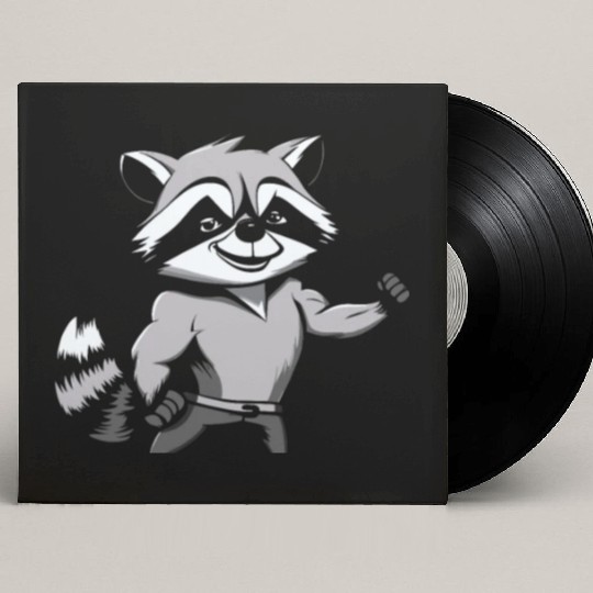 Workout Gym Racoon Custom Vinyl Record Sleeves