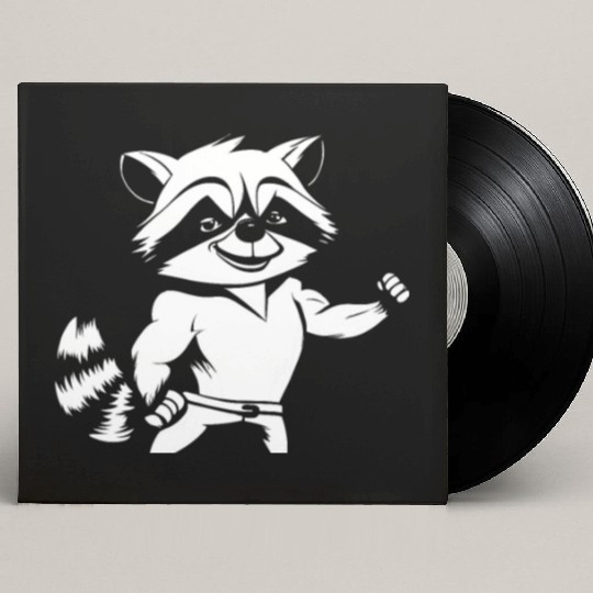 Workout Gym Racoon Custom Vinyl Record Sleeves