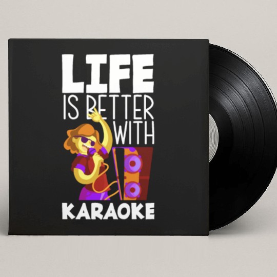 Funny Karaoke Singer Singing Musician Karaoke Gift Custom Vinyl Record Sleeves