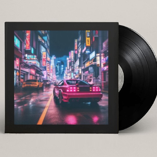 Vaporwave Tokyo Custom Vinyl Record Sleeves