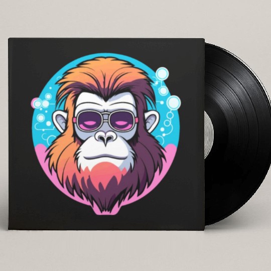 Ape Monkey Illustration Custom Vinyl Record Sleeves