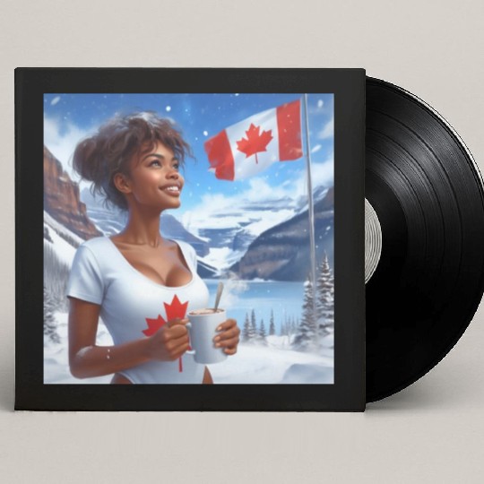 Canadian Winter Snow in Banff Canada Custom Vinyl Record Sleeves