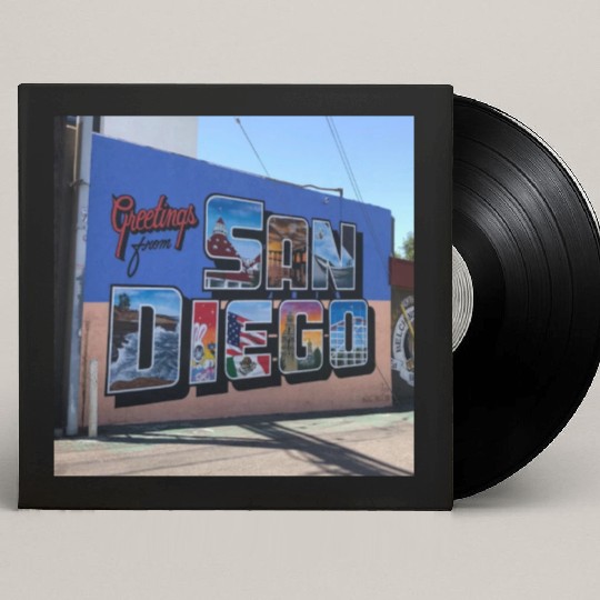 Greetings From San Diego Street Art Custom Vinyl Record Sleeves