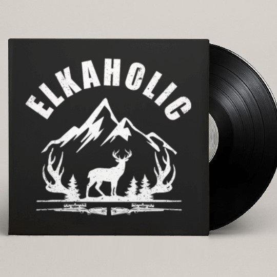 Elk Hunting Elkaholic Hunters Custom Vinyl Record Sleeves