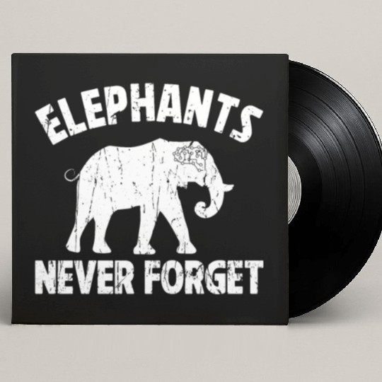 Elephants Never Forget - Elephant Custom Vinyl Record Sleeves