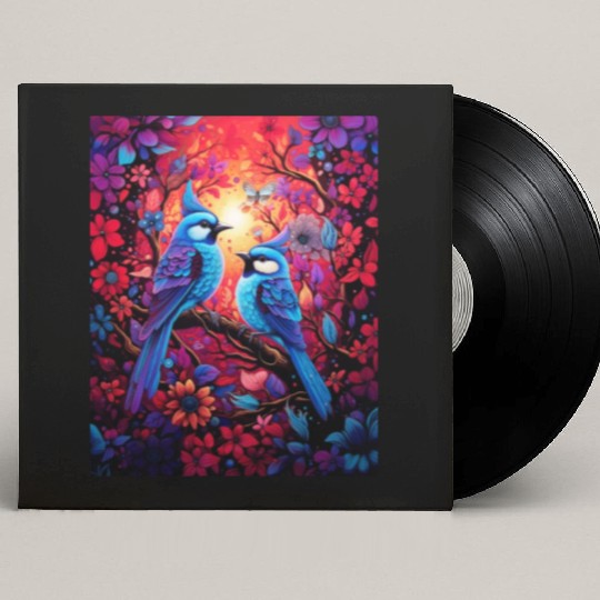 Blue Birds Custom Vinyl Record Sleeves
