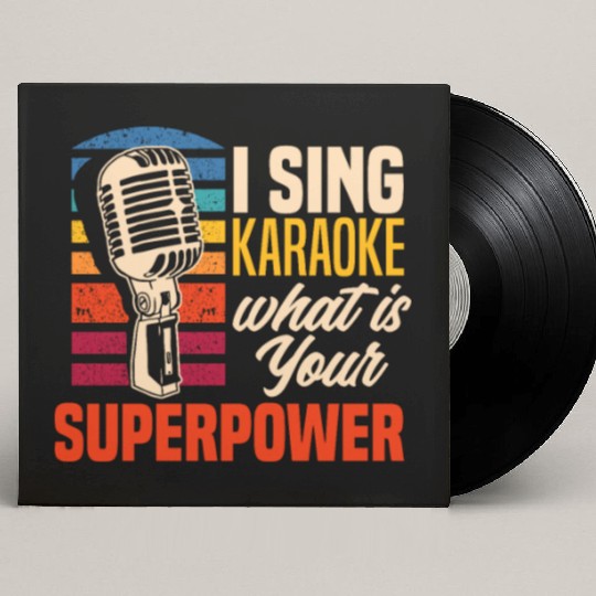 Funny Karaoke Singer Singing Musician Karaoke Gift Custom Vinyl Record Sleeves
