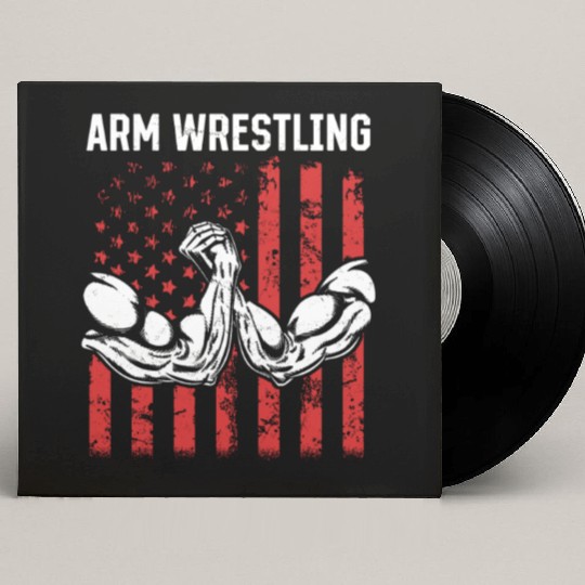Armwrestling Arm Wrestling US Flag Arm Wrestler Custom Vinyl Record Sleeves