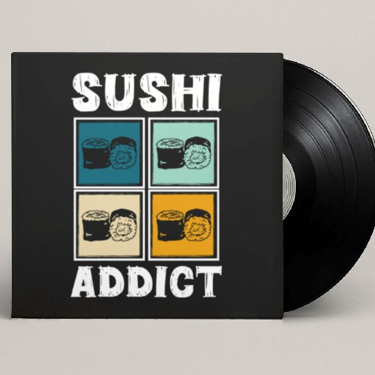 Sushi Delicious Kawaii Cuisine Custom Vinyl Record Sleeves