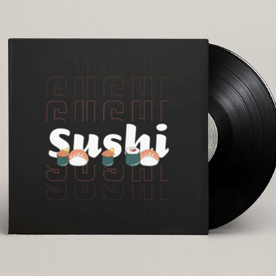 Japanese Fish Maki Cuisine Custom Vinyl Record Sleeves