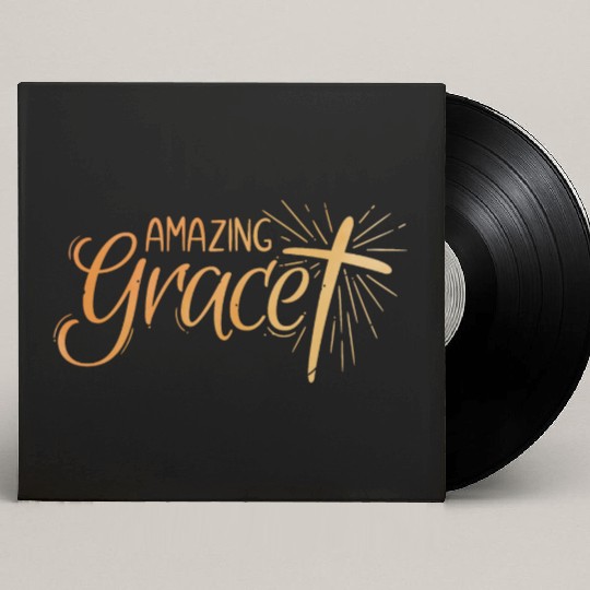 Amazing Grace Lettering Custom Vinyl Record Sleeves