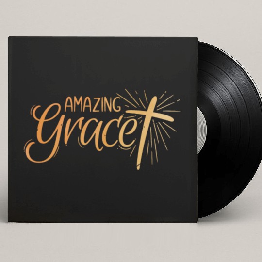 Amazing Grace Lettering Custom Vinyl Record Sleeves