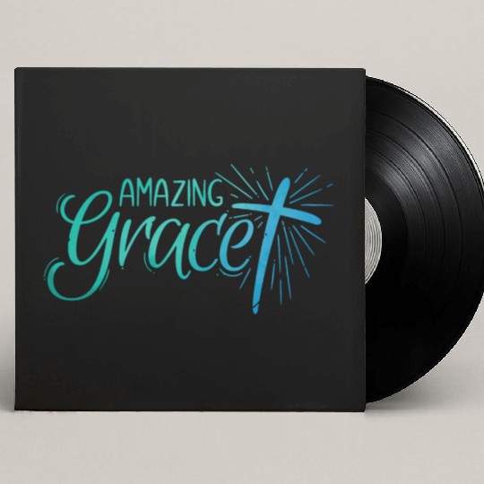 Amazing Grace Lettering Custom Vinyl Record Sleeves