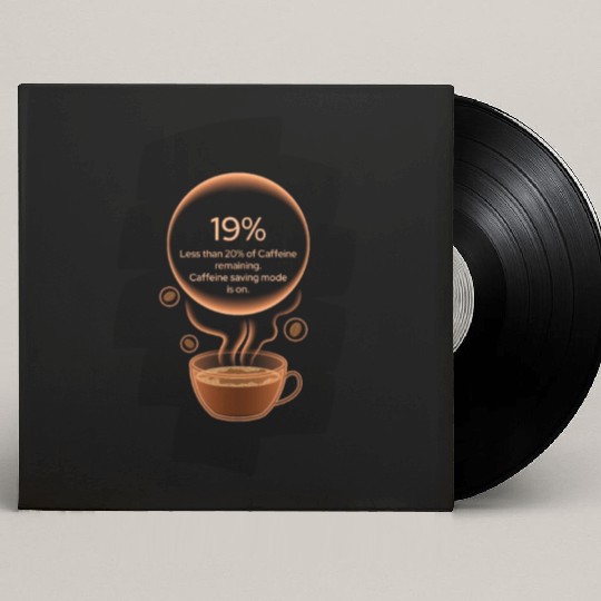 Caffeine charging - caffeine saving mode Custom Vinyl Record Sleeves