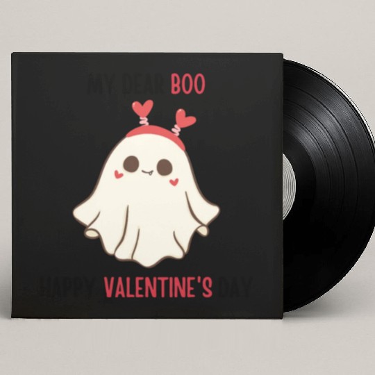 My dear boo happy valentine's day Custom Vinyl Record Sleeves