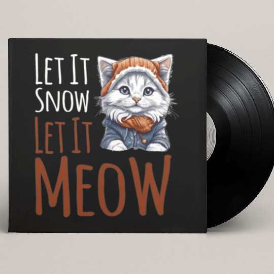 Let It Snow Let It Meow Custom Vinyl Record Sleeves