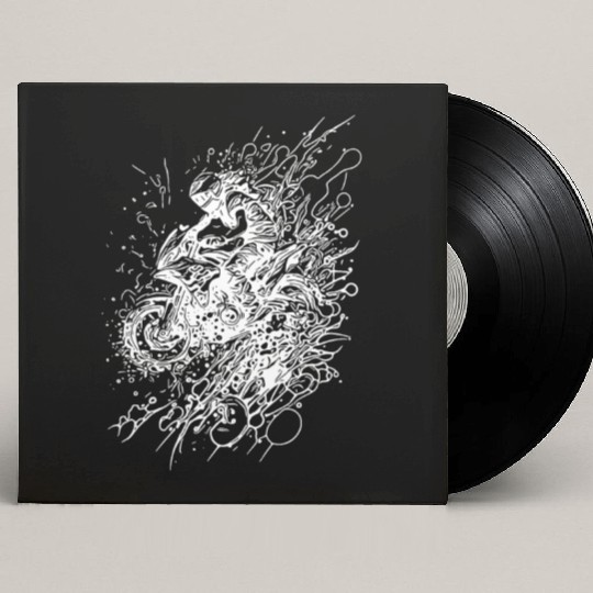 Motorcycle Street Sports Vintage Splash Style Custom Vinyl Record Sleeves