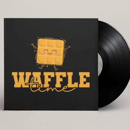 Waffle Time Favorite Food Custom Vinyl Record Sleeves