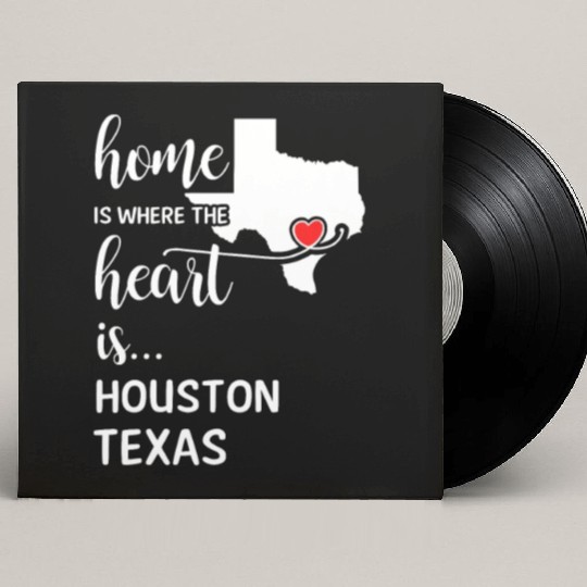 Houston County Texas Is Where My Heart Is Gift Custom Vinyl Record Sleeves
