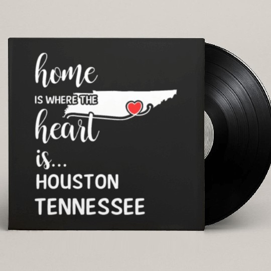 Houston County Tennessee Is Where My Heart Is Gift Custom Vinyl Record Sleeves