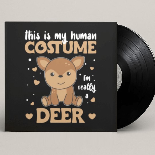 This Is My Human Costume I'm Really A Deer Custom Vinyl Record Sleeves