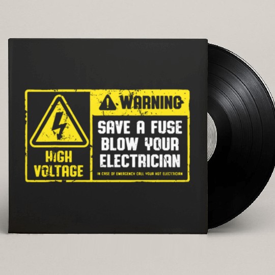 Lineman Retro Vintage Electrician Save A Fuse Custom Vinyl Record Sleeves