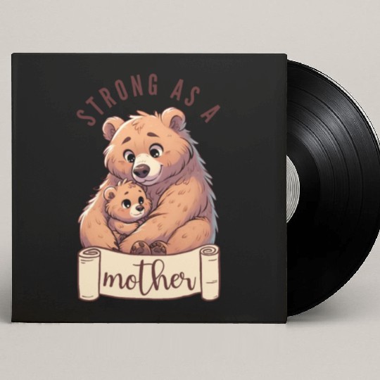 Strong as a Mother Bear Embrace Custom Vinyl Record Sleeves