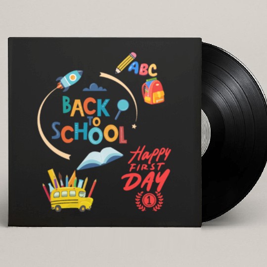 Happy First Day Back To School Custom Vinyl Record Sleeves