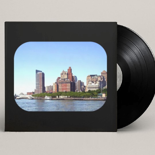 Manhattan NY - Manhattan Skyline on a Clear Day Custom Vinyl Record Sleeves