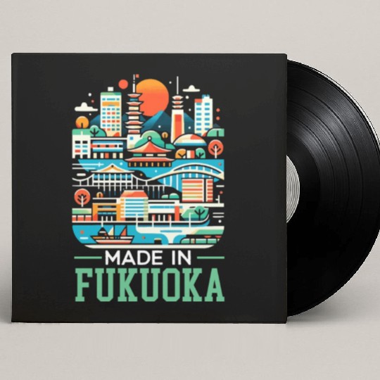 Fukuoka Japan Country Travel Vacation Japanese Custom Vinyl Record Sleeves