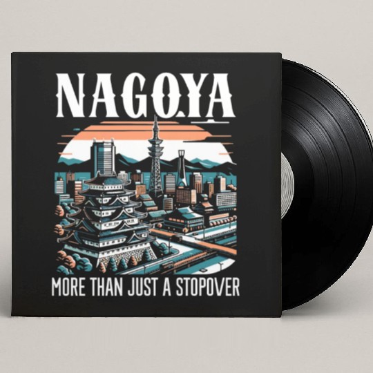 Nagoya Japan Country Travel Vacation I Love Nagoya Custom Vinyl Record Sleeves