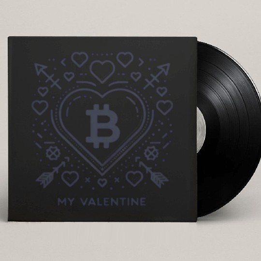 Crypto Love: Bitcoin My Valentine Custom Vinyl Record Sleeves