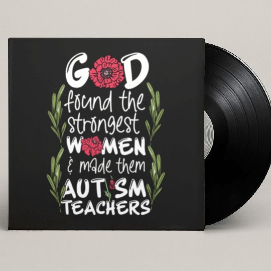 Woman Autism Teacher Custom Vinyl Record Sleeves