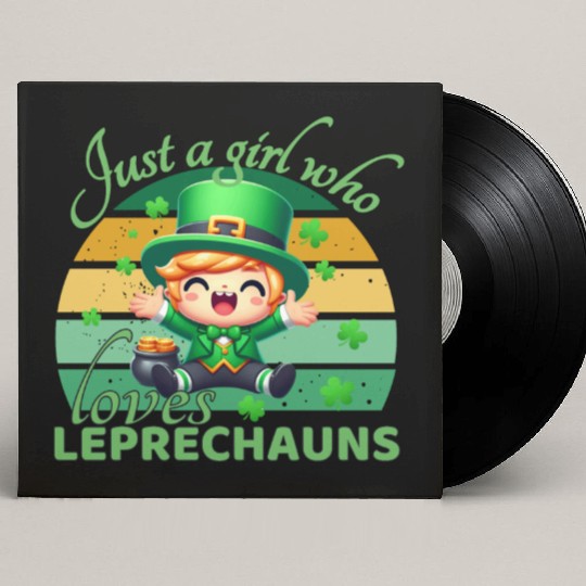 Just A Girl Who Loves Leprechauns Custom Vinyl Record Sleeves