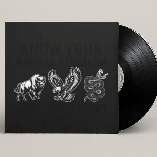 Animal Custom Vinyl Record Sleeves, Know Your Animal Kingdom Bison