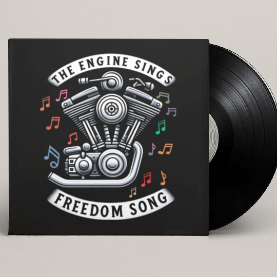 The Engine Sings Freedom Song Motorcycle Custom Vinyl Record Sleeves
