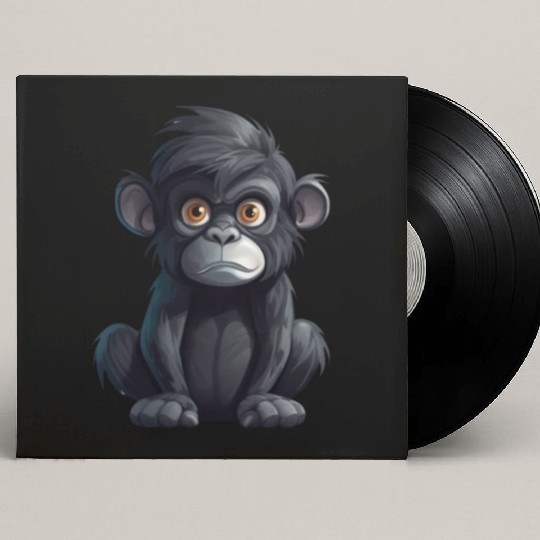 Cute Monkey for Kids for a Kid Custom Vinyl Record Sleeves
