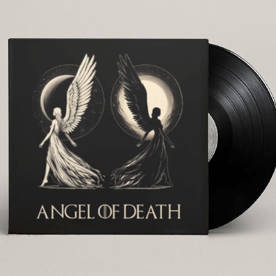 Angel of Death - Sun And Moon Mystical Artwork Custom Vinyl Record Sleeves