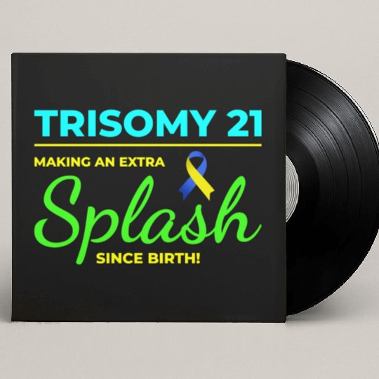Down Syndrome Awareness Trisomy 21 Splash Custom Vinyl Record Sleeves