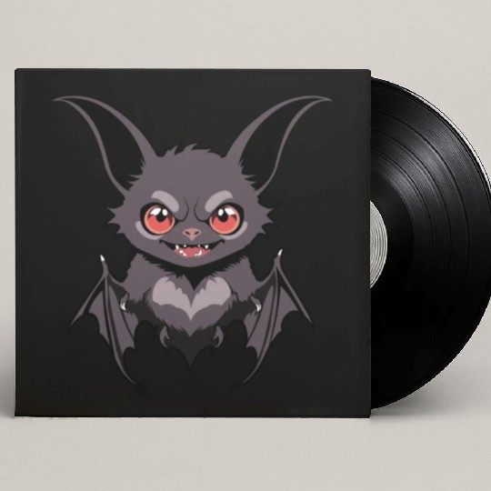 Unique Bat Illustration Custom Vinyl Record Sleeves