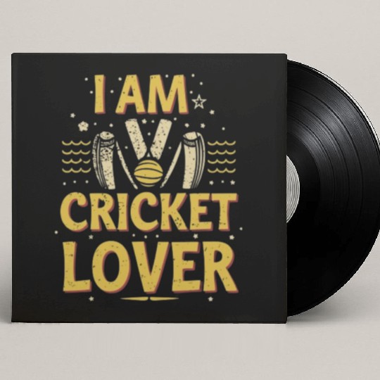i am cricket lover Custom Vinyl Record Sleeves