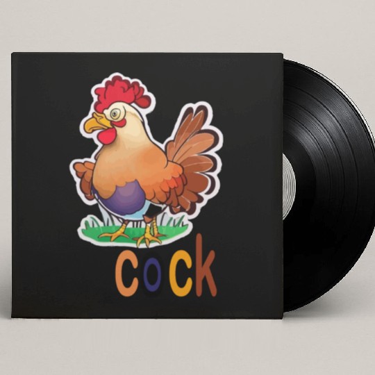 cute cock animal Custom Vinyl Record Sleeves