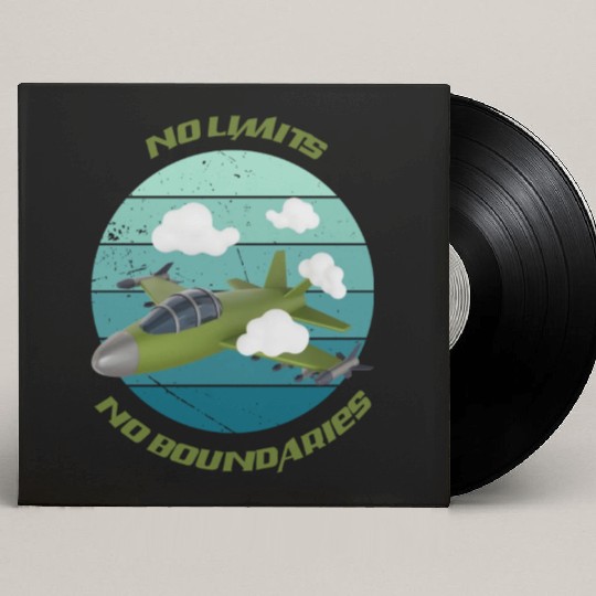 No Limits No Boundaries Jet Design Custom Vinyl Record Sleeves