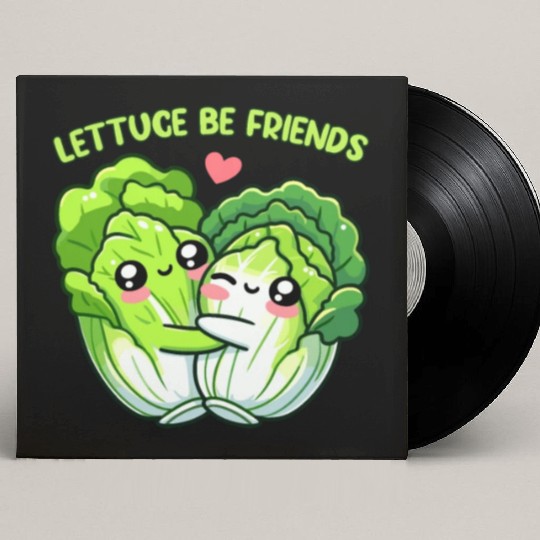 Lettuce Be Friends | Vegan Food Custom Vinyl Record Sleeves