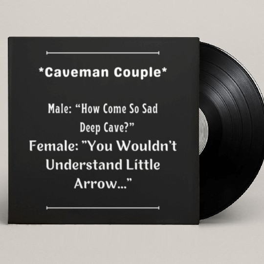 Caveman Couple Custom Vinyl Record Sleeves