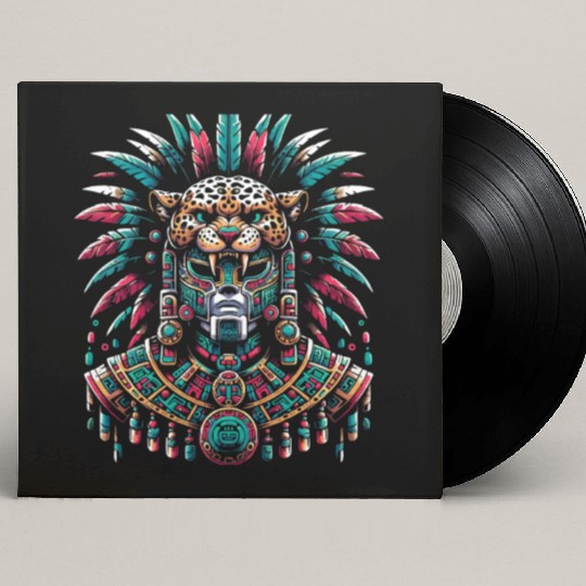 Aztec Jaguar Warrior Aztec Culture Indigenous Custom Vinyl Record Sleeves