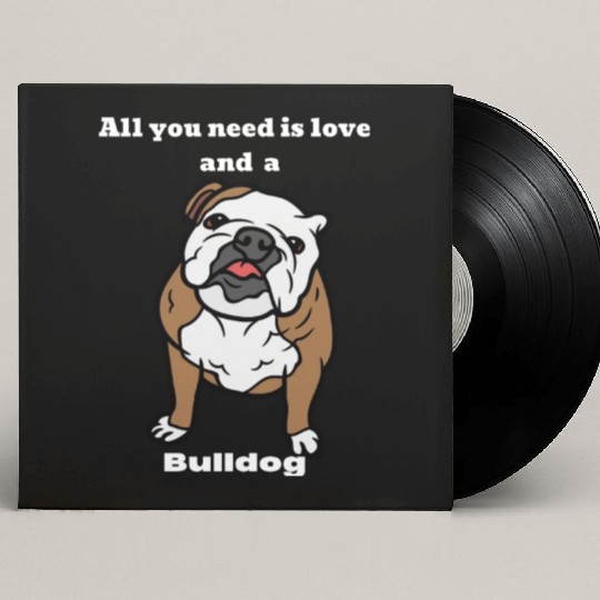 Bull dog Lover, Bull Dog Mom, Bull Dog Dad Custom Vinyl Record Sleeves